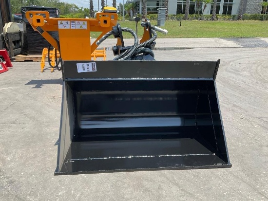 ( 1 ) UNUSED 2025 GIYI 5T HYDRAULIC TILT BUCKET ATTACHMENT FOR EXCAVATOR, FITS CAT 5TON EXCAVATOR