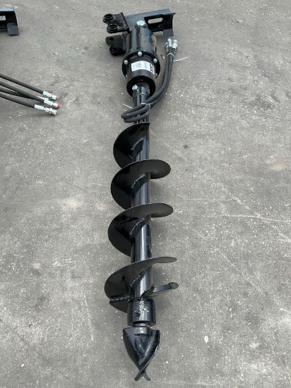 ( 1 ) UNUSED 2025 VICSEC AUGER ATTACHMENT FOR EXCAVATOR, APPROX 8in DIA, FITS 1-3 TON EXCAVATOR