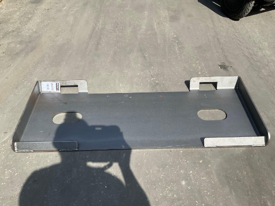 UNUSED 2025 MOUNTING PLATE FOR SKID STEER, APPROX 45in W