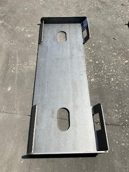 UNUSED 2025 MOUNTING PLATE FOR SKID STEER, APPROX 45in W