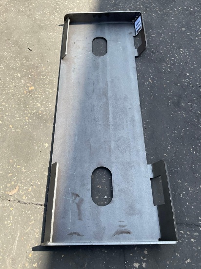 UNUSED 2025 MOUNTING PLATE FOR SKID STEER, APPROX 45in W