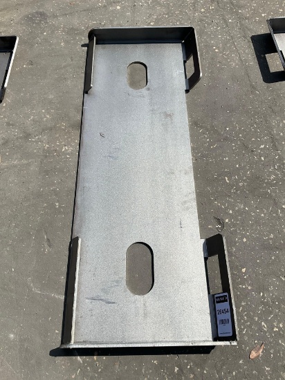 UNUSED 2025 MOUNTING PLATE FOR SKID STEER, APPROX 45in W