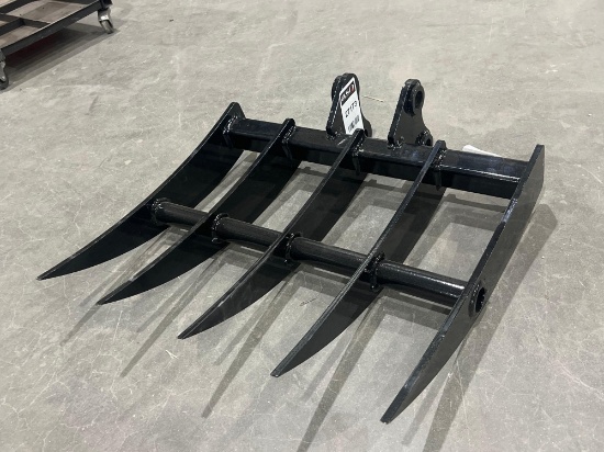 ( 1 ) UNUSED 2025 VICSEC RAKE ATTACHMENT FOR EXCAVATOR, FITS 1-3TON EXCAVATOR