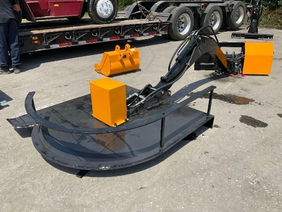 UNUSED 2025 GIYI ARTICULATING BRUSH CUTTER ATTACHMENT MODEL GY-ECA63 FOR UNIVERSAL SKID STEER, APP