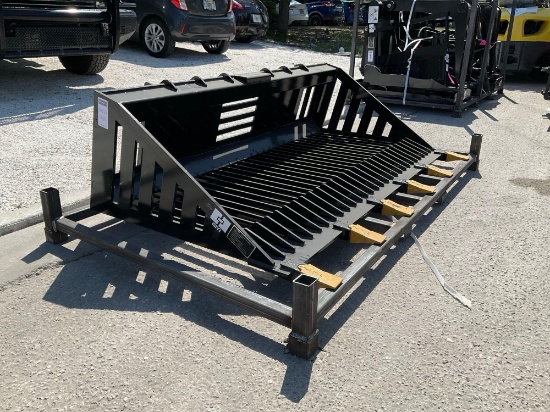 UNUSED 2025 GIYI ROCK BUCKET ATTACHMENT MODEL GY-RB66C FOR UNIVERSAL SKID STEER , APPROX WORKING ...