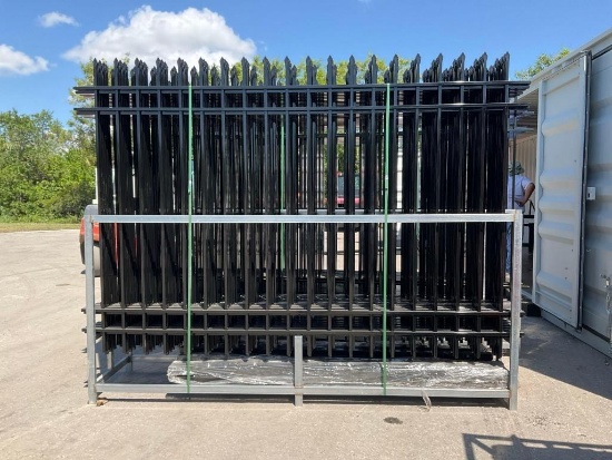 USED FENCE MODEL SK-FEN20, APPROX 10FT L x 7FT H , APPROX 20PCS FENCE PANELS & APPROX 21PCS POST
