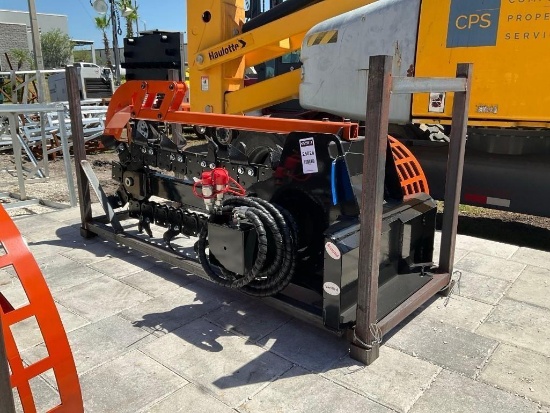 ( 1 ) UNUSED 2025 GIYI TRENCHER MODEL GY-X39F ATTACHMENT FOR UNIVERSAL SKID STEER ( STOCK PHOTOS ...