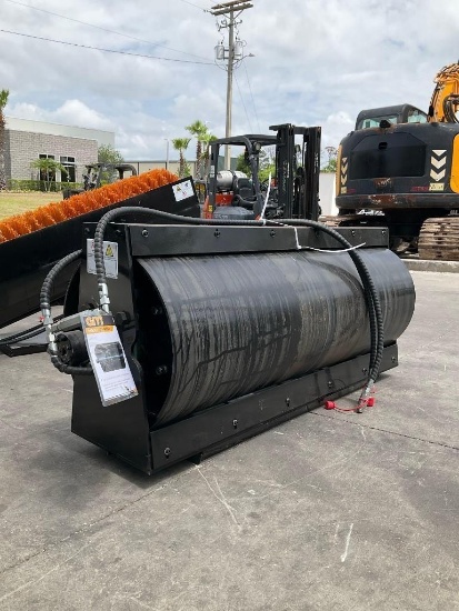 ( 1 ) UNUSED 2025 GIYI VIBRATORY ROLLER MODEL GY-VR59 FOR SKID STEER, APPROX 59in WORKING WIDTH