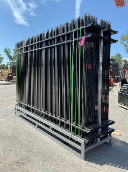 UNUSED FENCE MODEL SK-FEN20, APPROX 10FT L x 7FT H , APPROX 20PCS FENCE PANELS & APPROX 21PCS POST