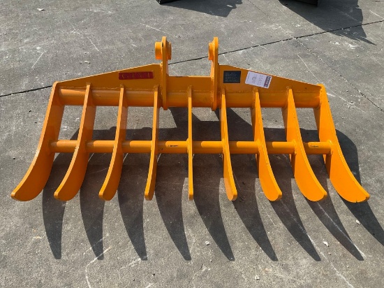 UNUSED CAT 305 RAKE, APPROX BUCKET WIDTH 44in