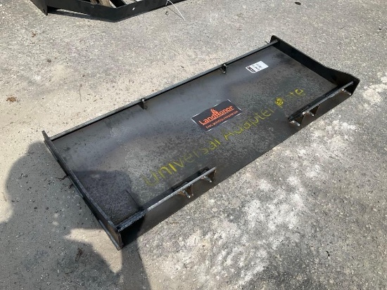 UNUSED LANDHONOR UNIVERSAL ADAPTER PLATE ATTACHMENT SKID STEER, APPROX 45in W