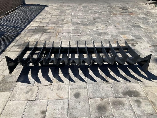 UNUSED 2023 LANDHONOR ROOT RAKE ATTACHMENT FOR UNIVERSAL SKID STEER MODEL RTR-12-72W