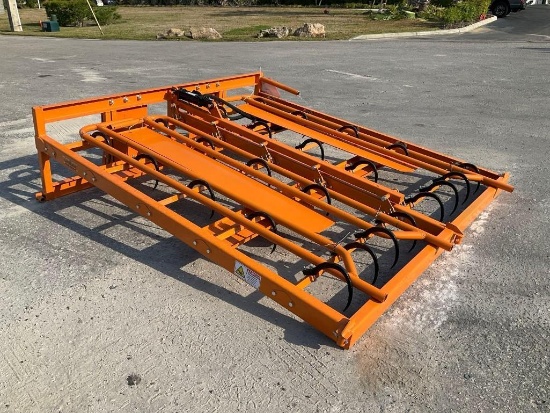 UNUSED 2024 LANDHONOR HAY ACCUMULATOR GRAPPLE ATTACHMENT MODEL HAG-12-24Q FOR UNIVERSAL SKID STEE...