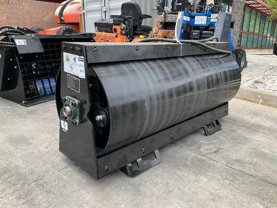 ( 1 ) UNUSED 2025 GIYI VIBRATORY ROLLER MODEL GY-VR59 FOR SKID STEER, APPROX 59in WORKING WIDTH