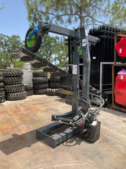 UNUSED 2025 GIYI GRADER W/ HYDRAULIC WHEELS MODEL GY-GR87 FOR SKID STEER LOADER, APPROX BLADE WIDTH