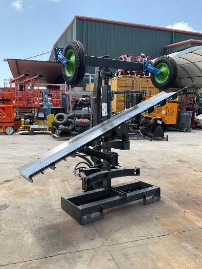 UNUSED 2025 GIYI GRADER W/ HYDRAULIC WHEELS MODEL GY-GR87 FOR SKID STEER LOADER, APPROX BLADE WIDT