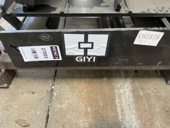 UNUSED 2025 GIYI FORK ATTACHMENT FOR SKID STEER , FORKS APPROX 60in LONG(PLEASE NOTE STOCK PHOTOS...