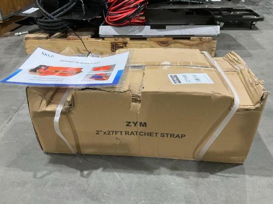 UNUSED ZYM 2in X 27FT RATCHET STRAPS, APPROX 10PCS IN BOX