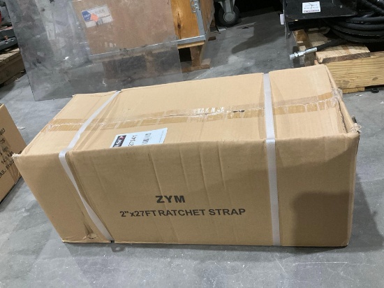 UNUSED ZYM 2in X 27FT RATCHET STRAPS, APPROX 10PCS IN BOX