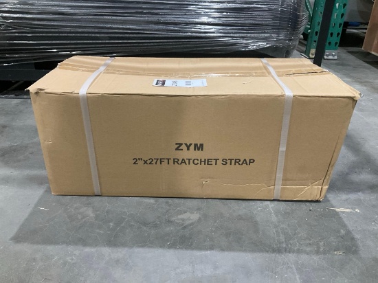 UNUSED ZYM 2in X 27FT RATCHET STRAPS, APPROX 10PCS IN BOX