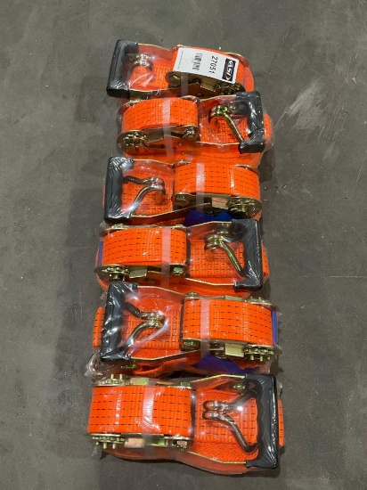 ( 4 ) UNUSED ZYM 2in X 27FT RATCHET STRAPS