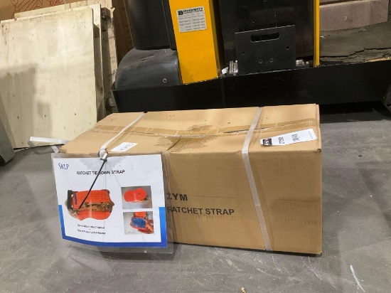 UNUSED ZYM 2in X 27FT RATCHET STRAPS, APPROX 10PCS IN BOX