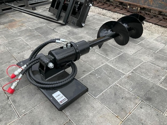 UNUSED AUGER ATTACHMENT FOR MINI SKID STEER, APPROX 12in DIA