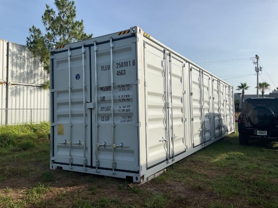 2025 40FT STORAGE CONTAINER, APPROX 102in TALL x 96in WIDE x 40FT DEEP(PLEASE NOTE STOCK PHOTOS