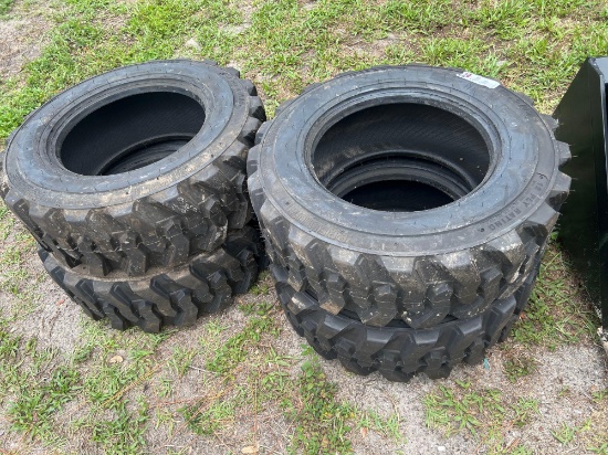 UNUSED SET OF SKID STEER TIRES 10-16.5