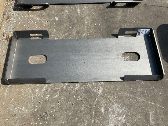 UNUSED 2025 MOUNTING PLATE FOR SKID STEER, APPROX 45in W ( STOCK PHOTOS USED )