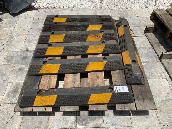 ( 7 ) O RUBBER PARKING STOPS, APPROX 36in W