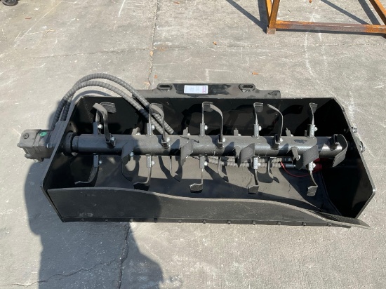 ( 1 ) UNUSED 2025 GIYI ROTARY TILLER ATTACHMENT MODEL GY-XGJ MINI SKID STEER, APPROX 40in L