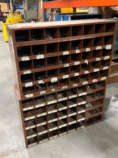 ( 2 ) LAWSON BROWN METAL INDUSTRIAL TOOL CABINET; EACH APPROXIMATELY 36 IN L X 12 IN W X 22 IN T;