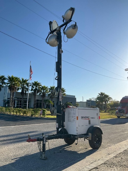 2019 GENERAC MAGNUM MOBILE GENERATOR WITH LIGHT TOWER MODEL MLT3060M, DIESEL, MITSUBISHI ENGINE,