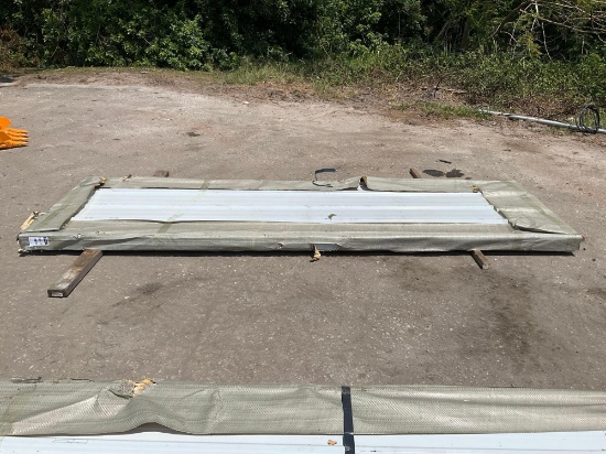 UNUSED GALVALUME STEEL SIDING ROOFING SHEETS, APPROX QTY 100 SHEETS, APPROX 118 in L x 36W