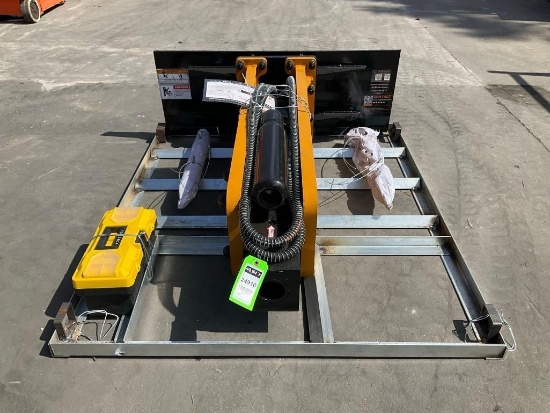 UNUSED 2025 WOLVERINE CONCRETE HYDRAULIC BREAKER ATTACHMENT MODEL CB-11-750F FOR UNIVERSAL SKID