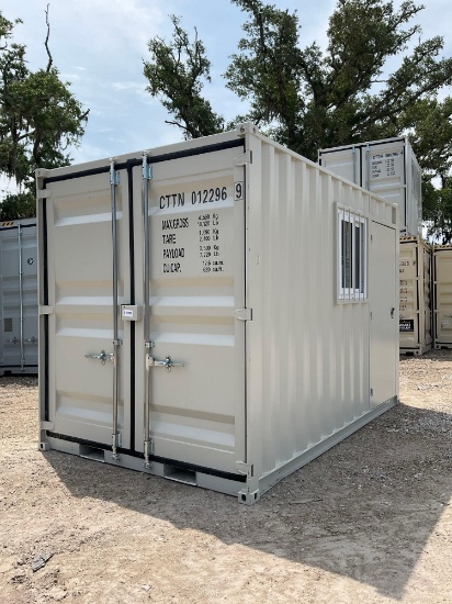 2026 12ft Multi-Use Container W/ Side Door & Window, Fork Pockets