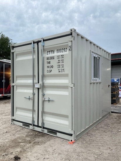 2026 10ft Multi-Use Container W/ Side Door & Window, Fork Pockets
