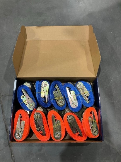 Unused High End Ratchet Tie Downs, Approx 20pcs, Approx 16ft L
