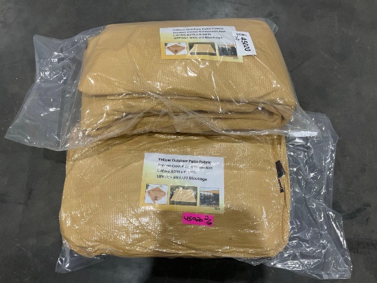 Unused Outdoor Patio Fabic Screen Cover Sunscreen Net; 2pcs, Approx 65.65 Ft X 6.56 Ft; Approx