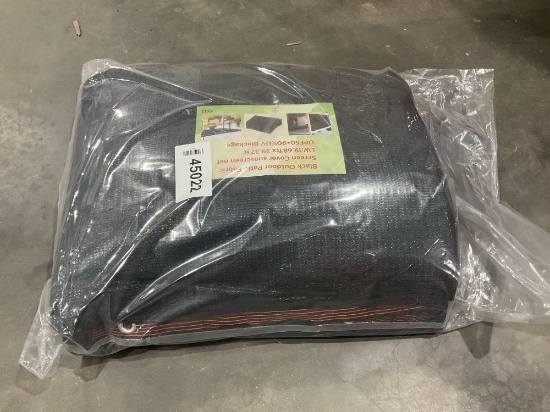 Unused Outdoor Patio Fabric Screen Cover Net; Approx 19.68 Ft X 39.37 Ft; Approx Upf50+90%Uv