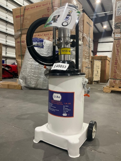 Unused Li Ao High Pressure Grease Injector Model La-80; Approx 3.17 Gallon; Air Operated; Approx