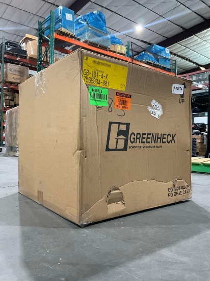 Unused Greenheck Centrifugal Downblast Exhaust Fan Belt Drive Model Gb-101-4-X; Roof Wall Vent Unit