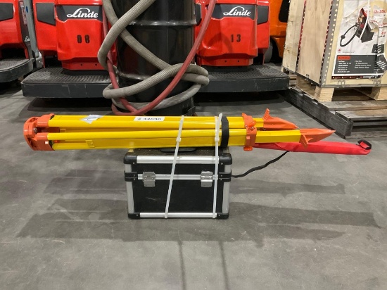 Unused Self-Leveling Rotary Laser In Carrying Case , Operating Manual Measuring Stick & Stand Inc...