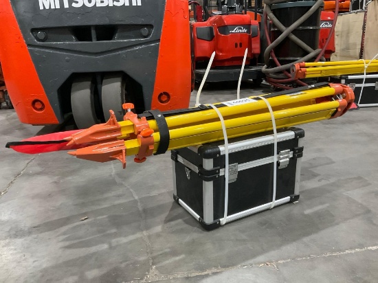 Unused Self-Leveling Rotary Laser In Carrying Case , Operating Manual Measuring Stick & Stand Inc...