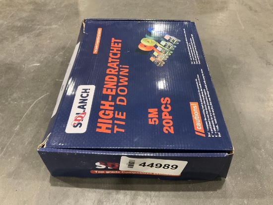 Unused 5 M High End Ratchet Tie Downs, Approx 20pcs; Approx 16.41 Ft