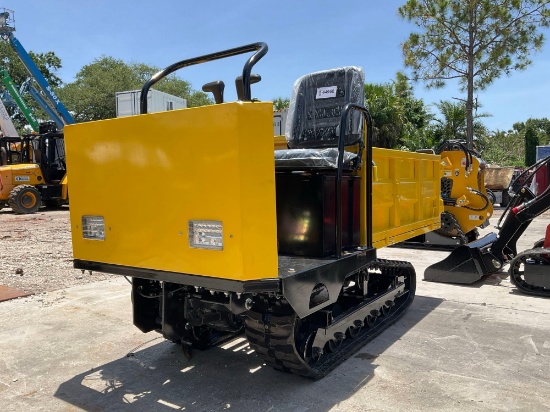 Unused 2026 Ride On Crawler Dumper Model Cd25; Rubber Tracks; Gas Power, Electric Ignition; Approx