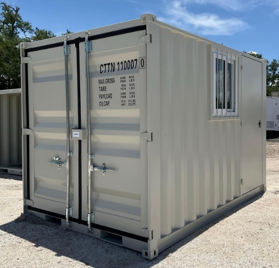 2026 11ft Multi-Use Container W/ Side Door & Window, Fork Pockets