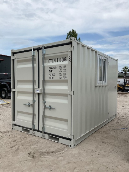 202611ft Multi-Use Container W/ Side Door & Window, Fork Pockets