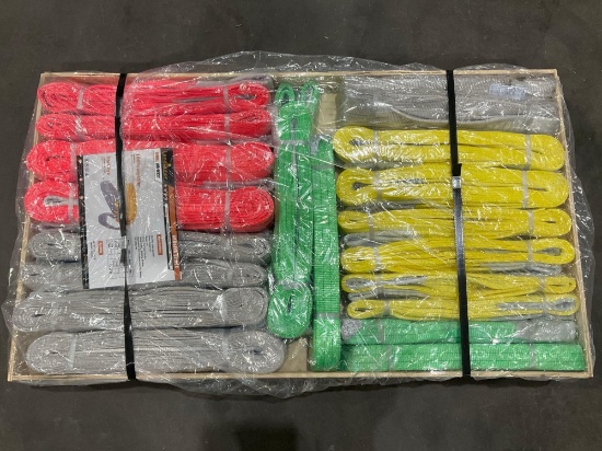 Unused Landhonor ( 22) Pcs Assorted Webbing Slings Model Lhr-Ws22